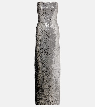 Caron sequined strapless gown | Jenny Packham