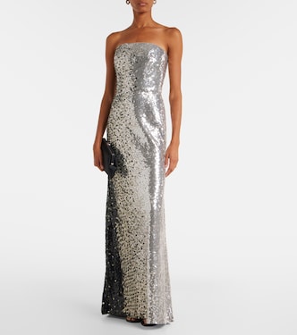 Caron sequined strapless gown | Jenny Packham