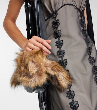 Verziertes Münzetui aus Faux Fur | Simone Rocha
