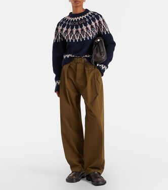 Fair Isle wool-blend jacquard sweater | Loewe