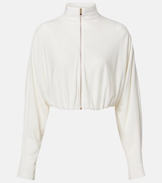 Draped mockneck jersey jacket | Alaïa