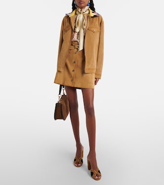 束带绒面革半身裙 | Etro