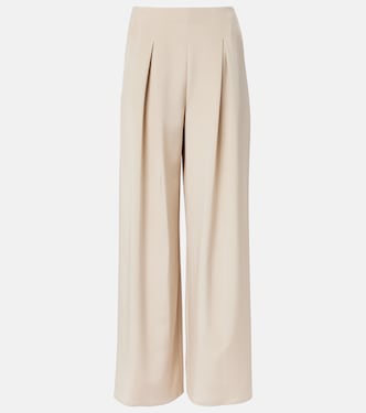 Palude pleated silk-blend wide-leg pants | Max Mara