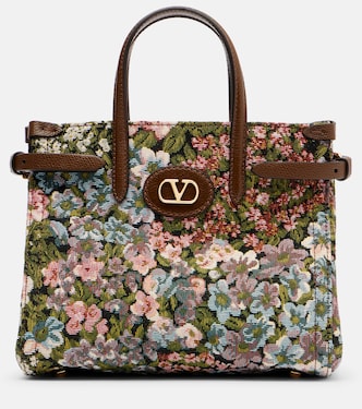 Antibes Small floral jacquard tote bag | Valentino Garavani
