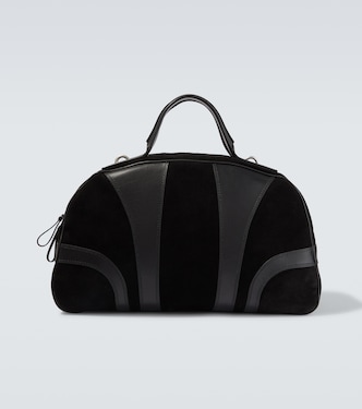 Leather-trimmed suede duffel bag | Dries Van Noten