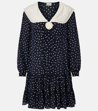 Valetta polka-dot silk crêpe minidress | Rixo