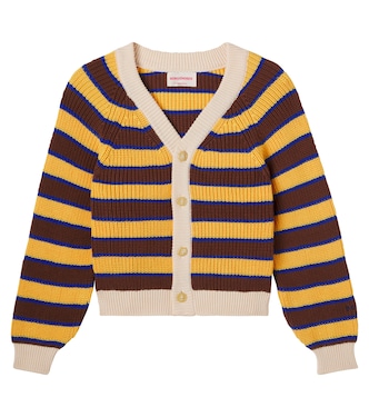 Striped cotton cardigan | Bobo Choses