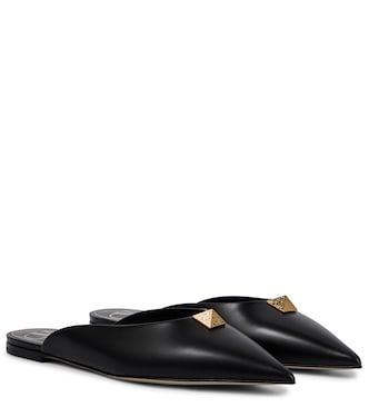 Slippers Roman Stud in pelle | Valentino Garavani