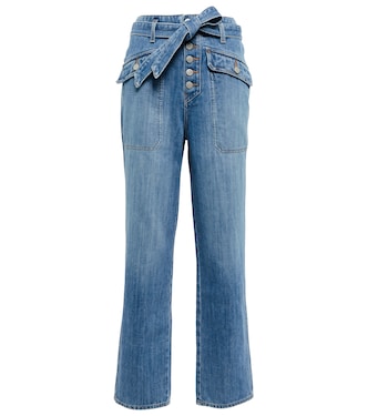 Jeans cropped Rinley de tiro alto | Veronica Beard