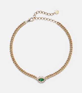 Collier en or 18 ct, émeraudes et diamants | Shay Jewelry
