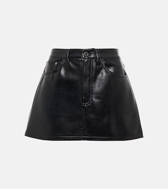 Faux-leather miniskirt | Agolde