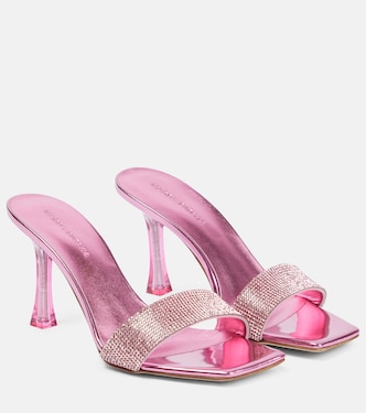 Embellished leather-trimmed PVC mules | Magda Butrym