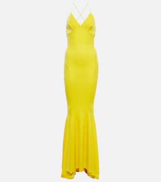 Fishtail velvet gown | Norma Kamali