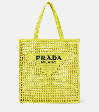 Schultertasche aus Raffiabast | Prada