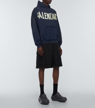 Sweat-shirt à capuche Tape en coton | Balenciaga