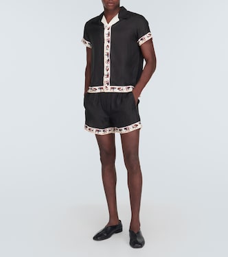 Chemise Taureau imprimée en soie | Bode