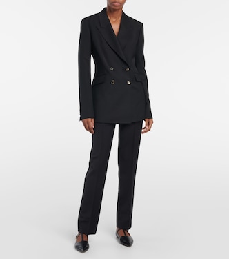 Gerade High-Rise-Hose Francisco aus Wolle | Gabriela Hearst