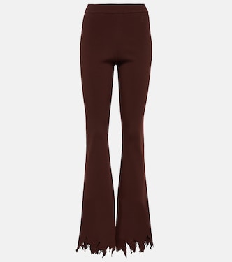 Ribbed-knit distressed slim pants | JW Anderson