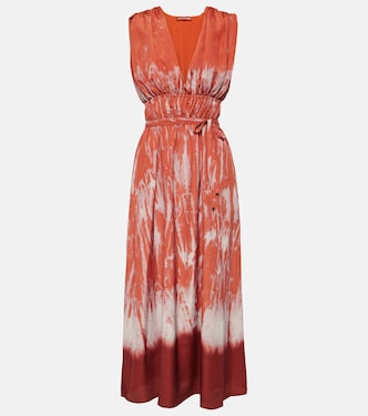 Vestido midi Fiona fruncido | Altuzarra