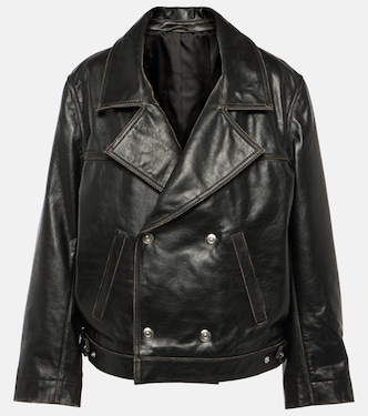 Oversize-Jacke aus Leder | Victoria Beckham
