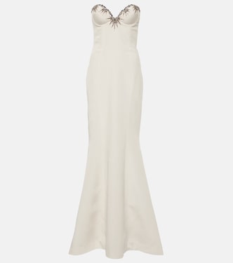 Robe longue Iris en soie à ornements | Miss Sohee