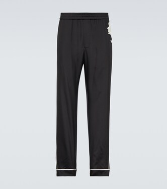Pantaloni in seta con ricamo | Valentino