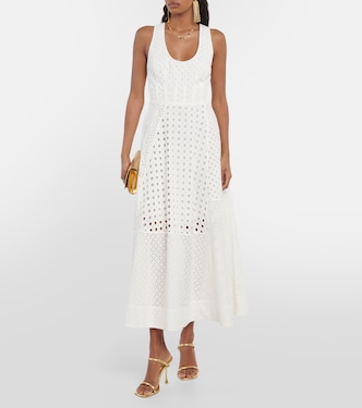 Abito midi Anglaise in cotone | Zimmermann
