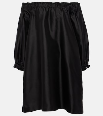 Vestido corto Lepre de algodón y seda | Max Mara