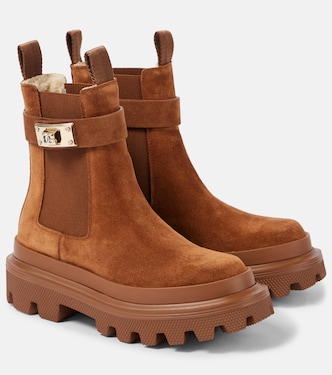 Botines de ante con forro de borrego | Dolce&Gabbana