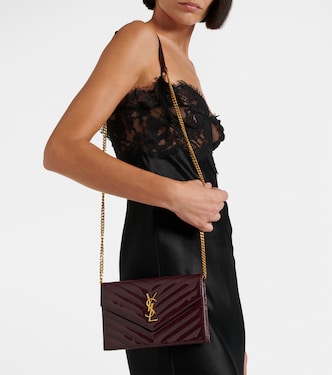 Cassandre patent leather wallet on chain | Saint Laurent