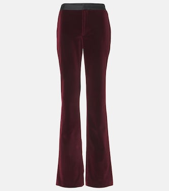 Pantalones flared de terciopelo de tiro alto | Tod's