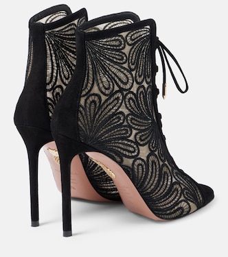 Botines 105 de ante con encaje | Aquazzura