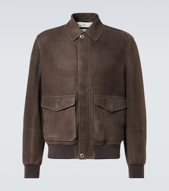 Suede bomber jacket | Brunello Cucinelli