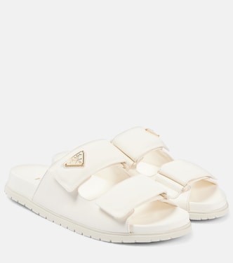 Sandali in pelle con logo | Prada
