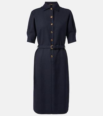 Hemdblusenkleid aus Leinen und Wolle | Loro Piana