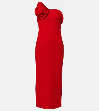 Abito midi in crêpe con applicazione | Roland Mouret