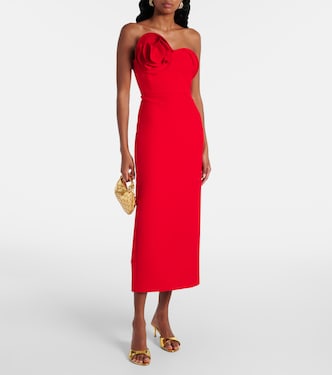 Draped crêpe midi dress | Roland Mouret