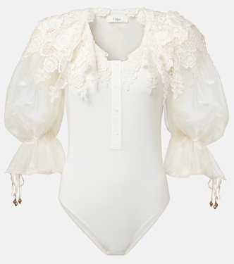 Body de guipur de algodón  | Chloé