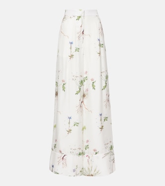Floral printed silk wide-leg pants | Erdem