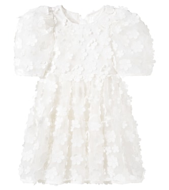 Vestido de organza con mangas abullonada | Petite Amalie  