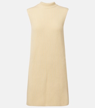 Oversized ribbed-knit wool vest | Jil Sander