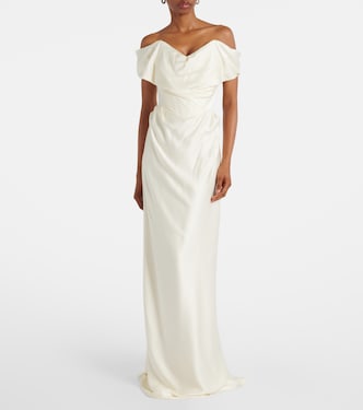 Bridal - Abito lungo Nova Cocotte in raso | Vivienne Westwood