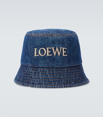 Sombrero de pescador de denim con logo | Loewe