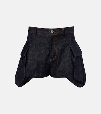 High-rise denim shorts | Sacai
