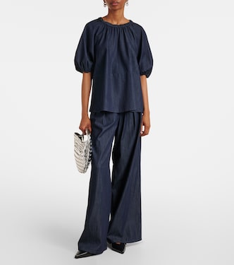 Jerry embellished chambray wide-leg pants | 'S Max Mara