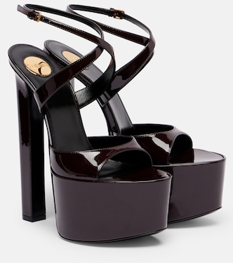 Rossy 100 patent leather platform sandals | Saint Laurent