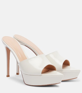 Dasha 85 페이턴트 레더 플랫폼 뮬 | Gianvito Rossi