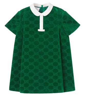 Baby GG broderie anglaise cotton dress | Gucci Kids