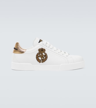Baskets Portofino en cuir à logo | Dolce&Gabbana