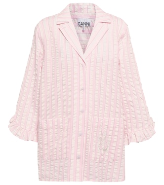Camicia in seersucker a righe | Ganni